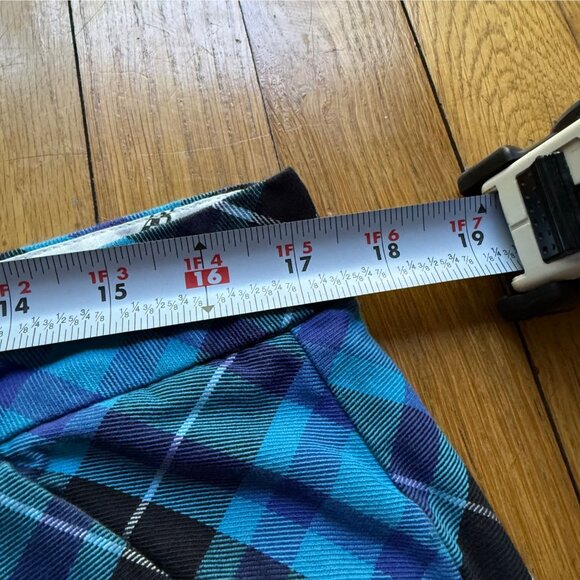 Royal & Awesome Size 36 Blue Plaid Trews Cotton Blend Comfortable Golf Shorts - Picture 10 of 15